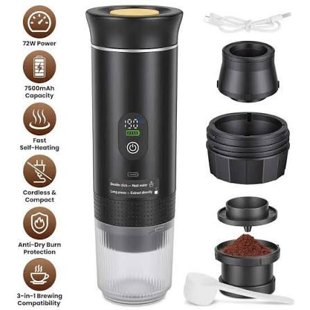 Compact Rechargeable Espresso Coffee Maker